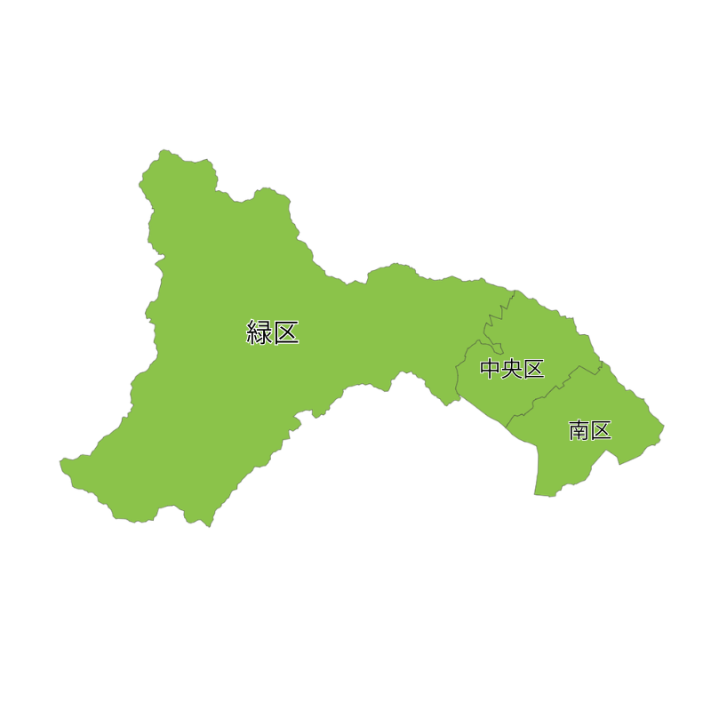 相模原市の区の地図